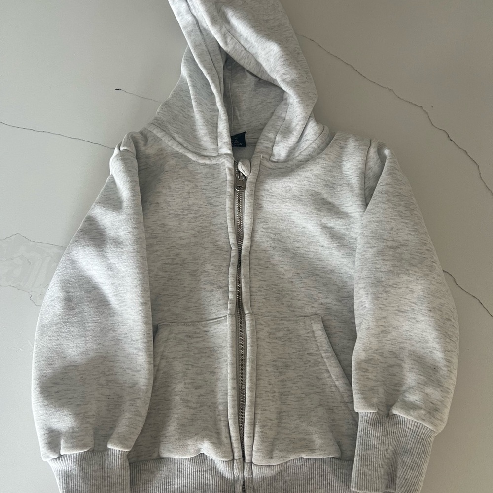 Little bipsy gray zip up sweatshirt jacket